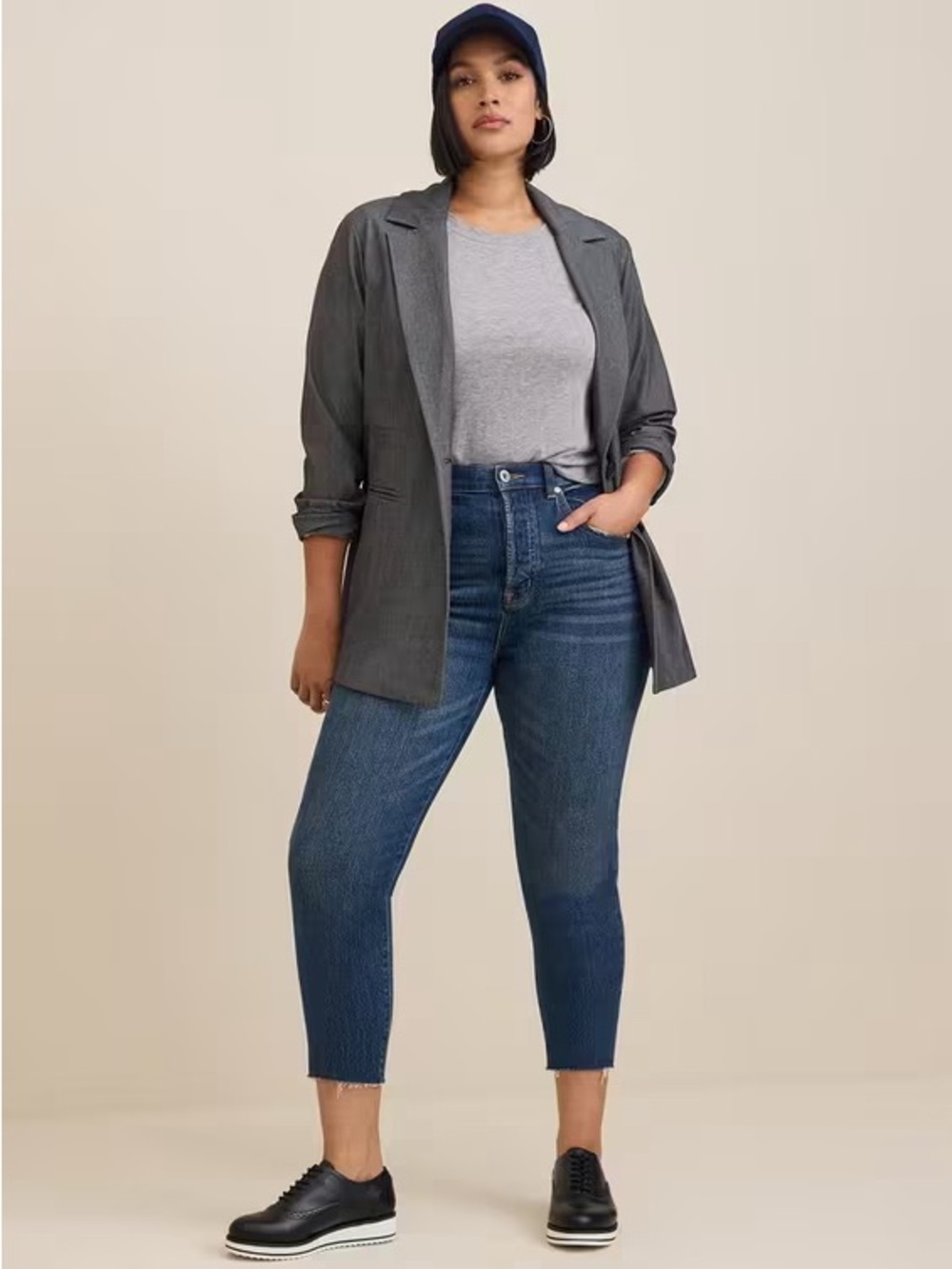 Torrid Studio Luxe Long Line Blazer 3X Gray NWT